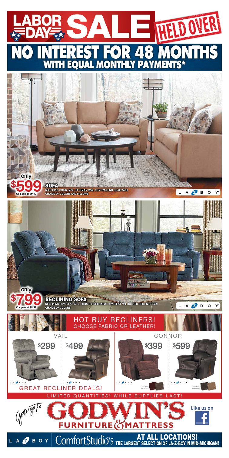 Labor Day Promo HELD OVER Godwin's Furniture & Mattress